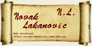 Novak Lakanović vizit kartica